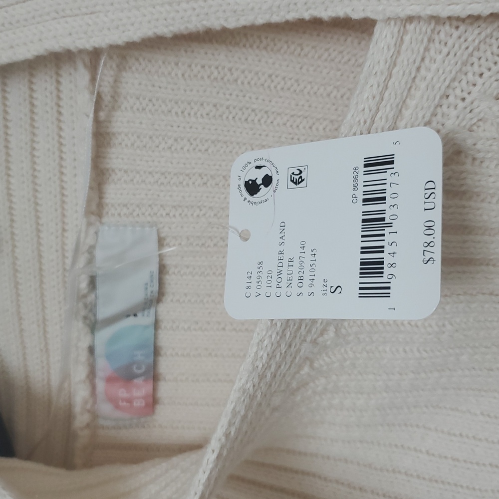 Free People Alba Ribbed Sweater Tunic/Powder Sand - Picture 5 of 14